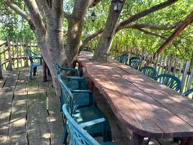 il plateatico della casetta sugli alberi