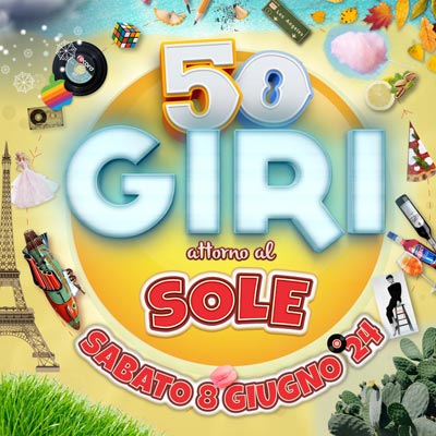 invito alla festa e cover delle playlist 50 giri attorno al sole